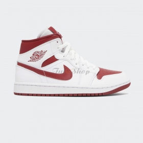 Nike Air Jordan 1 Mid White Pomegranate