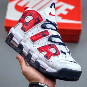 Nike Air More Uptempo Red Navy Camo