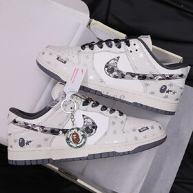 Nike Dunk Low Bape White Grey