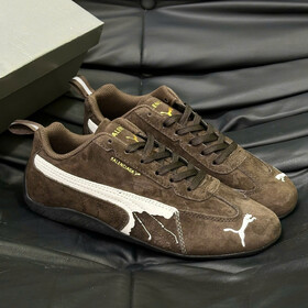 Puma Speedcat Balenciaga Suede Distressed Brown White
